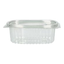 Salatbox rPET 144 mm x 115 mm x 50 mm 375ml transparent mit anh. Deckel VERIVE Produktbild