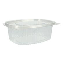 Salatbox rPET 170 mm x 140 mm x 60 mm 750ml transparent mit anh. Deckel VERIVE Produktbild