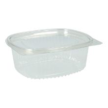 Salatbox rPET 180 mm x 155 mm x 65mm 1000ml transparent mit anh. Deckel VERIVE Produktbild