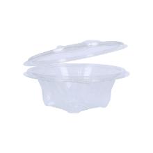 Salatbox rPET Ø 190 mm x 78 mm 1000ml transparent mit anh. Deckel VERIVE Produktbild