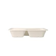 Zellulose-Schale 227 mm x 178 mm x 45 mm 3-geteilt natur 576+270+191ml VERIVE Produktbild
