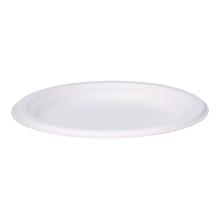 Sugarcane plate &Oslash; 17.4 cm x 2 cm undivided white VERIVE product photo