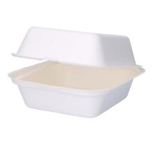 Bagasse-Men&uuml;box 153 mm x 147 mm x 42 mm ungeteilt 350 ml weiss VERIVE Produktbild