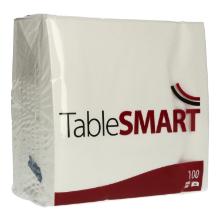 Serviette 33 cm x 33 cm 2-lagig 1/4 Falz wei&szlig; TableSMART Produktbild