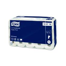 Toilet paper 9.4 cm x 12 cm x 48m 2-ply 400 sheet white T4 Tork Universal product photo