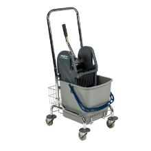Cleaning trolley - single wheelie bin 50 cm x 40 cm x 96 cm 27l gray product photo