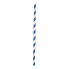 Papier-Trinkhalme Ø 6 mm 20 cm starr Streifen blau-weiss Produktbild