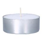 Maxi-Teelichte &Oslash; 58 mm in Metallh&uuml;lse weiss 10 Stunden Brenndauer Produktbild