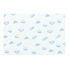 Burger paper craft-PE 25 cm x 37 cm 1/8 sheet (27g) natural print blue product photo