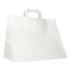 Kraftpapier-Tragetaschen 32 cm x 22 cm x 24 cm weiss 70g Produktbild