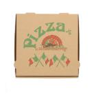 Pizzakarton Francia 26 cm x 26 cm x 4 cm braun Neutraldruck Fahne Produktbild