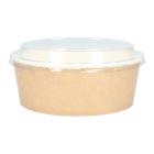 Salad cup craft-PE Ø 159 mm x 68 mm 1000ml brown with transparent PET-lid product photo