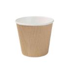 Suppenbecher Pappe-PLA &Oslash; 116 mm x H&ouml;he 103 mm 500 ml braun Riffel Produktbild
