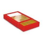 Pralinenverpackung Sichtfenster 195 mm x 140 mm x 20 mm Design 96 gold-matt (S) Produktbild