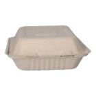 Bagasse-Men&uuml;box 223 mm x 200 mm x 50 mm ungeteilt 1000 ml braun Produktbild