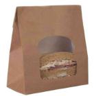 Sandwich bag craft-BOPP 155 mm x 72 mm x 220 mm brown laminated product photo