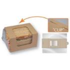 Sandwichverpackung Karton-OPP 120 mm x 353 mm braun Produktbild