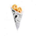 Pointed bags parchment 14 cm x 16 cm 40 g greaseproof newspaper print product photo