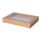 lid cardboard-PLA 200 mm x 140 mm x 30 mm brown with window product photo