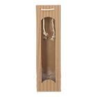 bottlebag corrugated cardboard 10 cm x 8 cm x 36 cm Focus Natur with window product photo