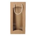 bottlebag corrugated cardboard 17 cm x 8.5 cm x 36 cm Focus Natur with window product photo