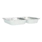 Alu-Men&uuml;schale 227 mm x 176 mm x 30 mm 2-geteilt 1/3+2/3 1100 ml Gastro-Line Produktbild