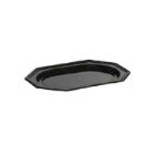 Servierplatte PET 29 cm x 21 cm octagonal schwarz Produktbild