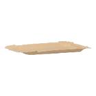 Paper plate square 10 cm x 16 cm brown VERIVE product photo