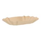 Pappschale 10 cm x 17,5 cm x 3 cm braun oval Fettbarriere PS BG FSC MIX Credit Produktbild