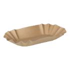 Paper tray 11 cm x 19.5 cm x 3,5 cm brown oval fatbarrier PS BG  FSC MIX Credit product photo