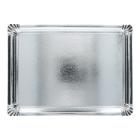 Serviertablett Pappe 34 cm x 45,5 cm silber alukaschiert PrimeSource Produktbild
