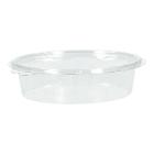 Salad box PET 166 mm x 129 mm x 45 mm 390 ml oval transparent with lid product photo