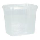 Deli cup + lid PP TE square 109 mm x 86 mm x 95 mm 500 ml transparent product photo