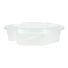 Haushaltsbox PP 215 mm x 218 mm x 57 mm 600+405 ml transparent octagonal 2-get. Produktbild
