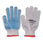 Gloves knitted size S white-blue PVC-knobs product photo