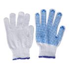 Handschuh gestrickt Gr. L weiss-blau PVC-Noppen Produktbild
