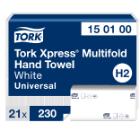 Folded towels 25.5 cm x 19.6 cm 1-ply multifold white H2 Tork Xpress product photo
