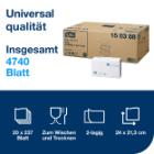 Folded towels recycled 21 x 23.5 cm 2-ply Multifold blue H2 Tork Xpress product photo