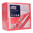 Serviette 39 cm x 39 cm 3-lagig 1/4 Falz rot Tork Advanced Produktbild