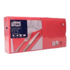 Serviette 33 cm x 33 cm 3-lagig 1/4 Falz rot Tork Advanced Produktbild