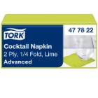Napkin 24 cm x 24 cm 2-ply 1/4 fold limone Tork Advanced product photo
