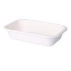 Sugarcane menue tray 229 mm x 153 mm x 50 mm undivided 850ml white product photo