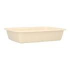 Bagasse-Men&uuml;schale 229 mm x 165 mm x 48 mm ungeteilt 950 ml champagner Produktbild