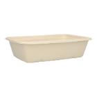 Bagasse-Men&uuml;schale 229 mm x 165 mm 58 mm ungeteilt 1050 ml weiss Produktbild