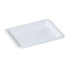Sugarcane plate  20 cm x 15.1 cm x 1.6 cm undivided white product photo