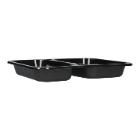 CPET-Men&uuml;schale 227 mm x 178 mm x 29 mm 2-geteilt schwarz 440+330 ml Produktbild