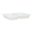 PP-Men&uuml;schale 227 mm x 178 mm x 32 mm 2-geteilt weiss 550+400 ml Produktbild
