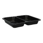 PP-Men&uuml;schale 227 mm x 178 mm x 32 mm 2-geteilt schwarz 550+400 ml Produktbild