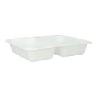 PP-Men&uuml;schale 227 mm x 178 mm x 40 mm 2-geteilt weiss 550+500 ml Produktbild