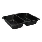 PP-Men&uuml;schale 227 mm x 178 mm x 40 mm 2-geteilt schwarz 600+500 ml Produktbild